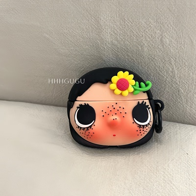 HHHgugu 可爱卡通花朵小玉适用于AirPods3保护套带挂坠AirPods第三代苹果airpods1/2代pro无线蓝牙耳机保护壳