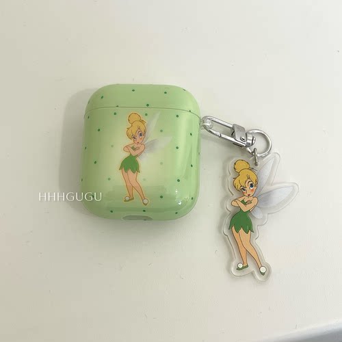 HHHgugu 森系小清新波点精灵女孩适用于AirPods3保护套AirPods第三代苹果airpods1/2代pro无线蓝牙耳机保护壳