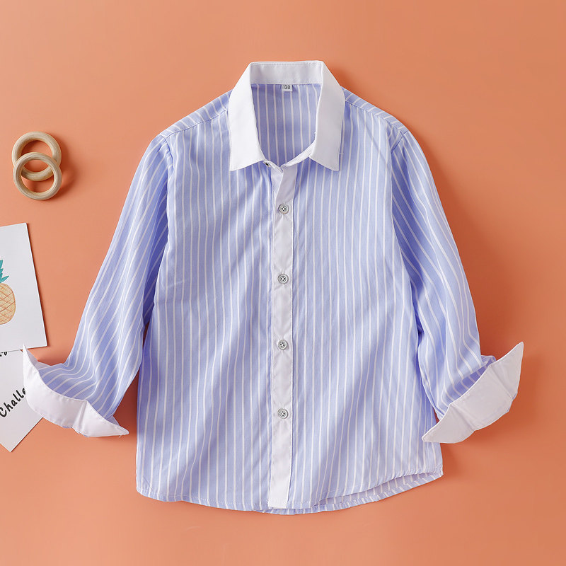 Boy shirt blue Long sleeve school uniform Graduation photo perform clothing children Short sleeved shirt pupil Class clothesin the Children/Baby/Family fitted , Shirt  category - from Buy2taobao.com to provide professional Taobao agent buy service