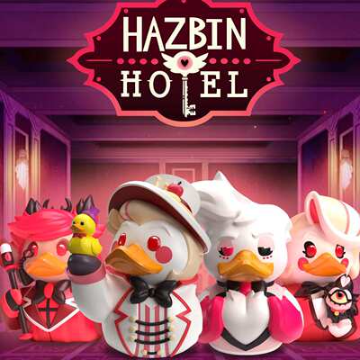 Tubbz Hazbin Hotel地狱客栈旅馆周边小黄鸭模型手办玩具公仔玩偶