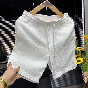 榕坤精选男裤2026新款夏季轻薄亚麻男士短裤芙霖时尚百搭五分裤a5