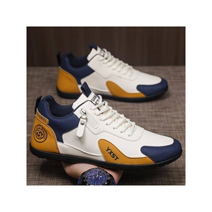 #原熙社团男鞋新款皮面舒适休闲运动鞋百搭防滑耐磨大码运动鞋