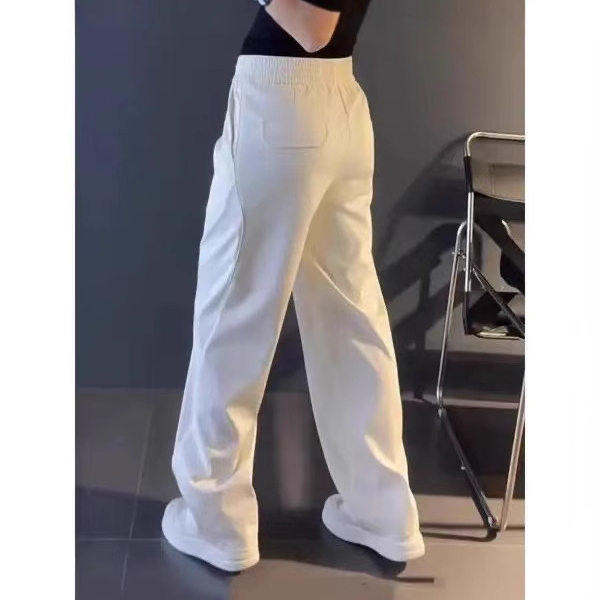 桂玲秋冬轻奢极简风休闲裤男运动宽松舒适直筒裤纯棉显瘦潮流长裤