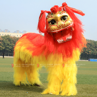 舞龙舞狮道具整套单人双人笑脸北京狮子正宗高档北狮子头全套服装