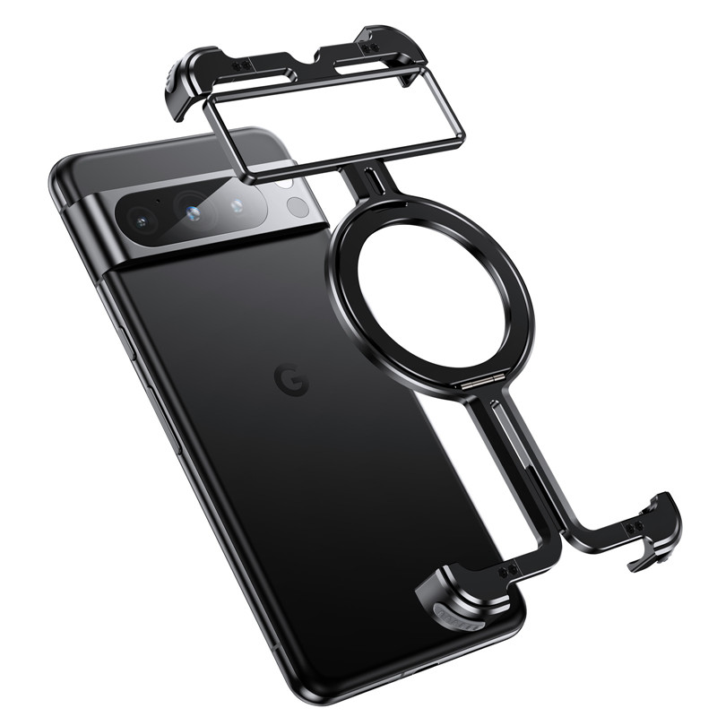 适用于谷歌Pixel8金属9无边框Pro车载XL支架散热手机壳气囊防摔磁吸充电一粒壳铝合金高级感派壳Google