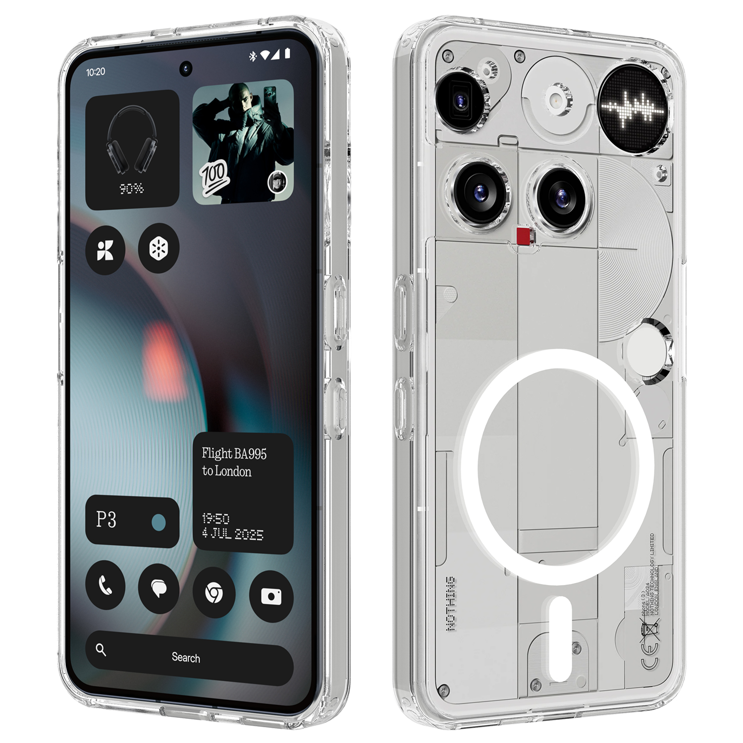 适用于Nothing Phone 3/3A透明Pro高清CMF 2 Pro 5G亚克力手机壳保护套软胶硬壳隐形清水套magsafe磁吸