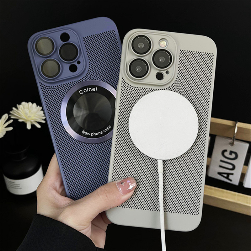 适用iPhone苹果16小孔散热15玻璃镜头盖14透标13露标12磁吸充电11放大镜Pro手机壳MAX全包Plus保护套精孔送膜