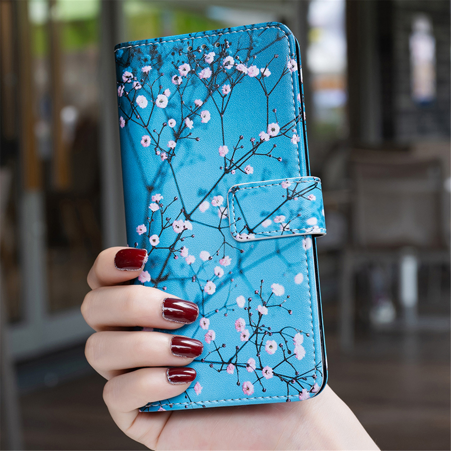 适用于苹果iPhone翻盖17/16/15/14/13/12/11保护套Pro彩绘MAX手机壳Plus皮套Air卡通16E花朵蝴蝶