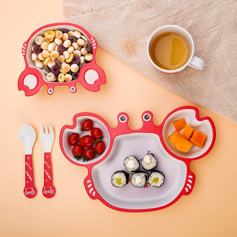 卡通螃蟹可愛輔食碗套裝