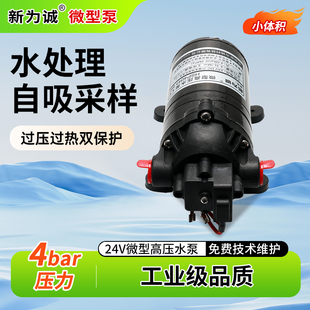 24v电动隔膜泵高压喷雾微型水泵HSP4045 抽水泵新为诚小型水泵