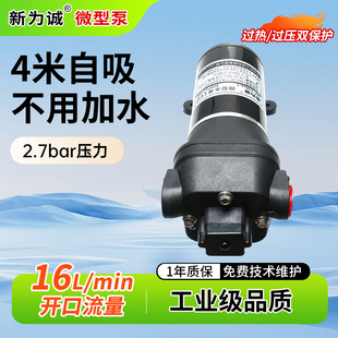 12v餐车电动隔膜泵 新为诚自吸水泵 24v核酸检测车用水泵BSP27160