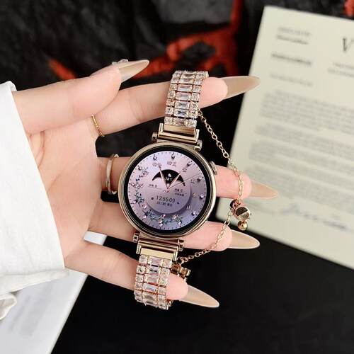 三排方钻抽拉手镯表带适用华为GT7手表gt6/3watch4/Fit5手环10/11