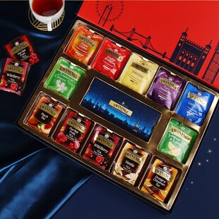 twinings川宁进口豪门伯爵红茶漫游英伦红色缤纷茶包礼盒