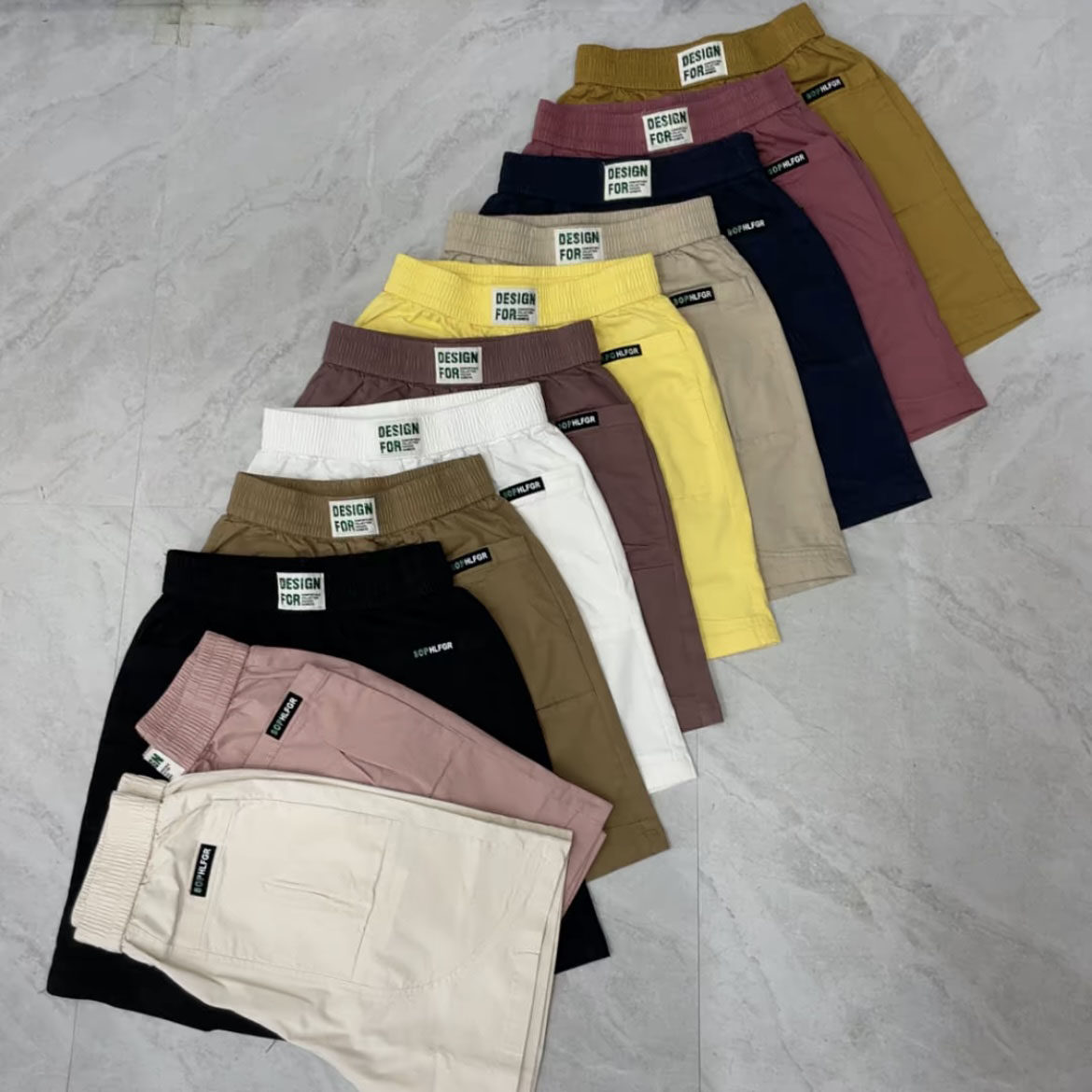 夏季薄款纯棉短裤女彩色高腰显瘦五分直筒裤宽松遮胯休闲哈伦热裤