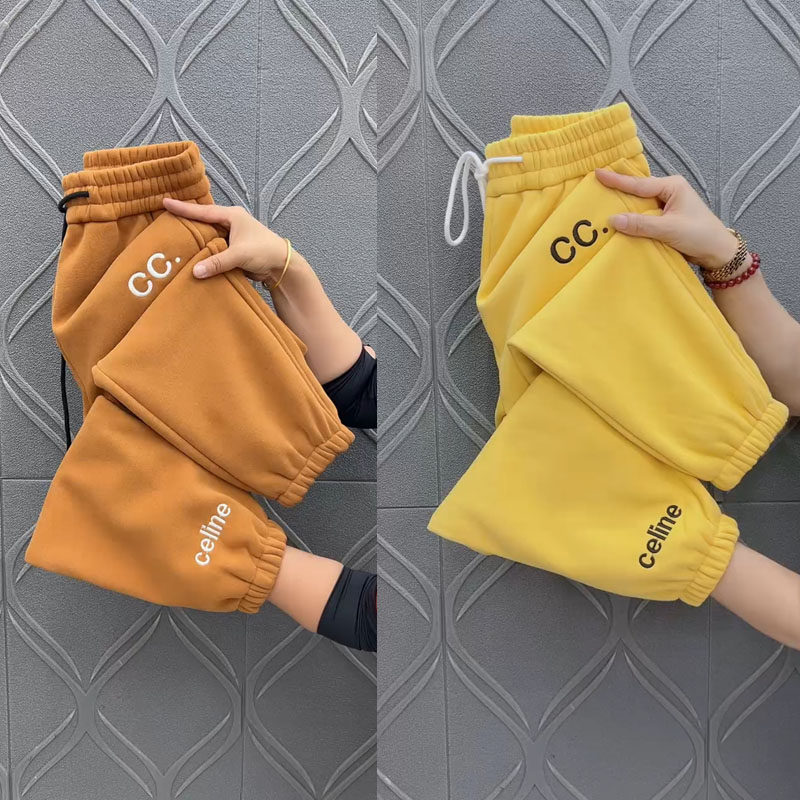 冬季爆款加绒哈伦裤高腰小个子糖果色萝卜裤宽松显瘦休闲风卫裤潮