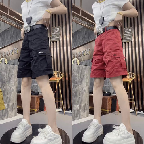 夏季纯棉薄款黄色工装裤女轻薄