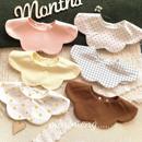 韩版纯色婴幼儿口水巾宝宝围嘴纯棉花瓣双面可戴围兜防吐奶棉花瓣