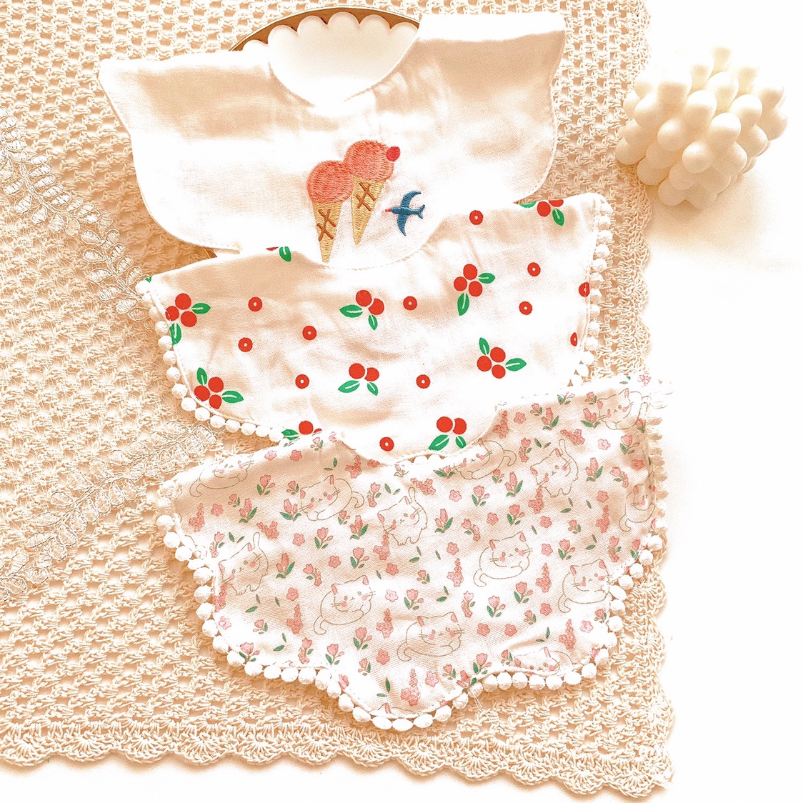 紗布口水巾新生兒防吐奶春夏