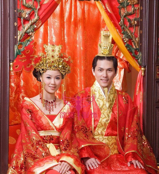 女古装凤冠 男古装头饰 凤冠霞帔头饰 影楼写真主题发饰头冠