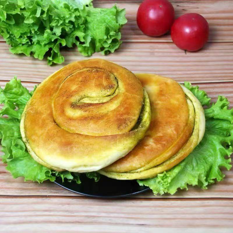 甘肃特产美食小吃小油锅盔平凉手工油馍馍烧饼早餐咸香饼5个装