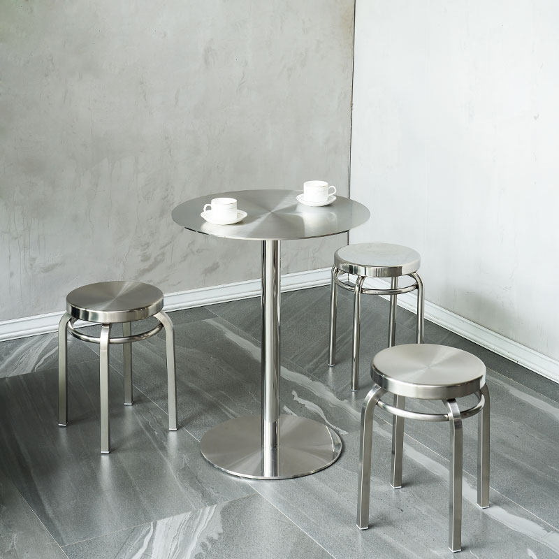 加厚奶茶店不锈钢四脚圆凳凳子饭店餐桌餐厅家用椅子简约矮凳板凳,住宅家具,矮凳,淘宝优惠券,粉丝福利购,淘宝优惠卷