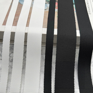 帽带人造丝棉螺纹齿边横纹织带罗纹带绑带宽布条包边布料织带辅料