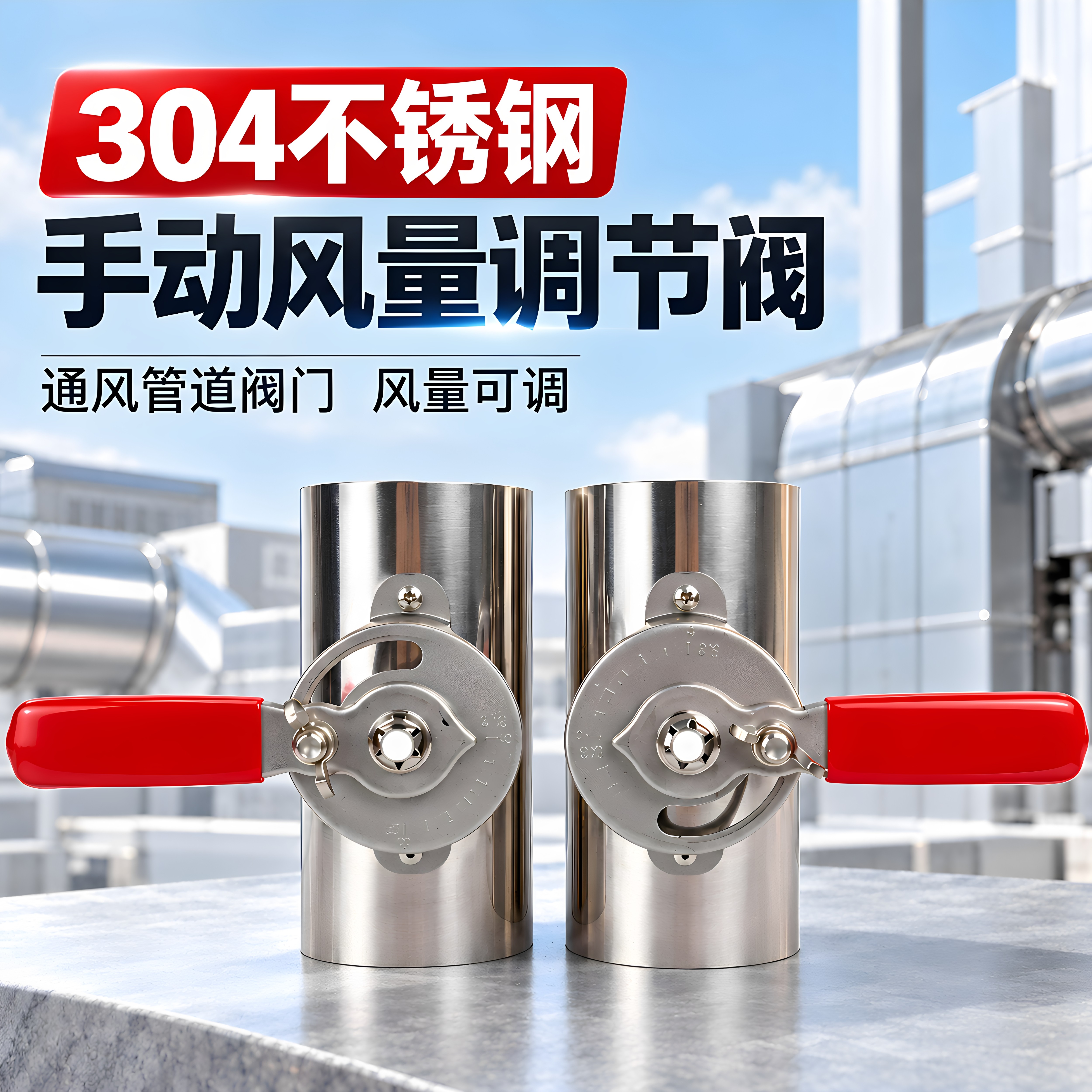 304不锈钢手动风量调节阀