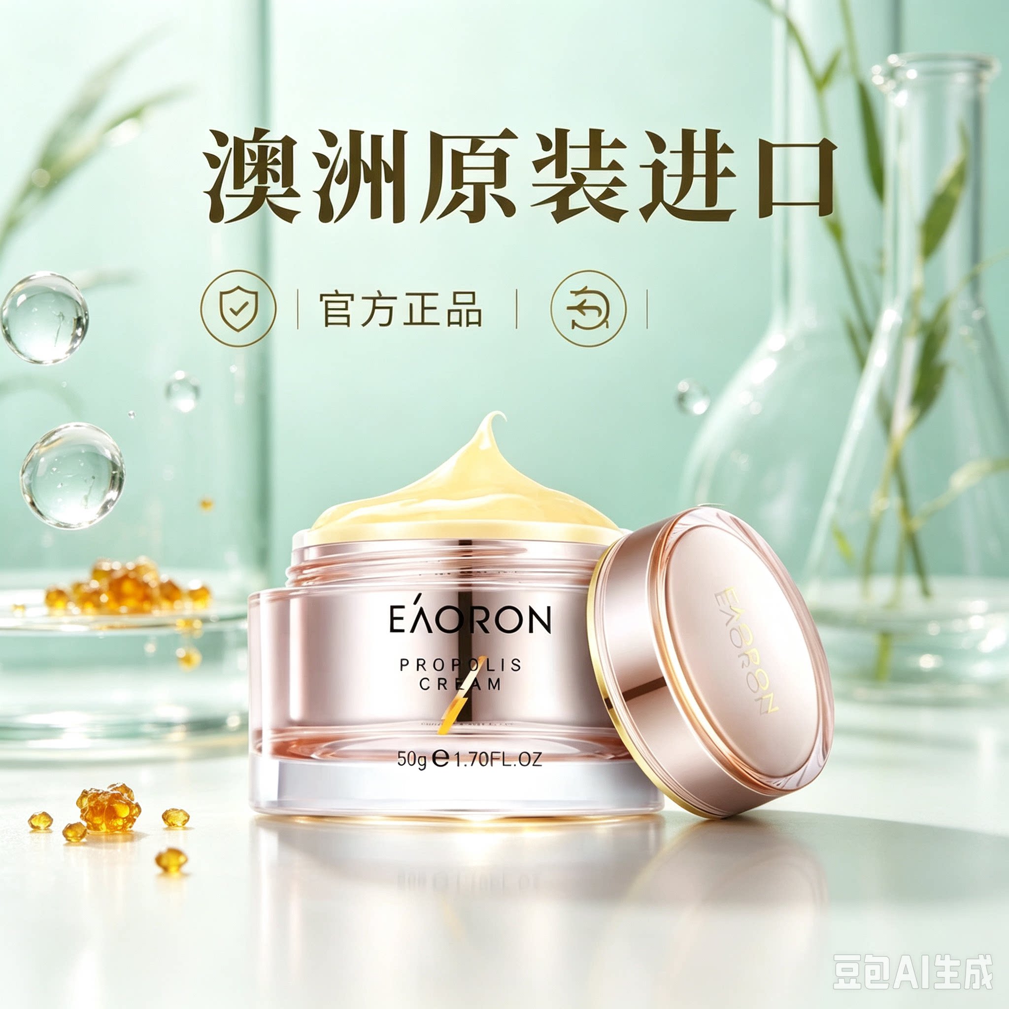 【限时特价】澳洲澳容eaoron蜂胶面霜蜂蜜紧致嫩肤去黄提亮舒缓