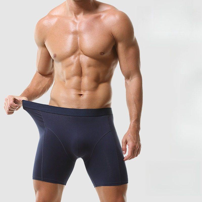 跑步运动加长纯棉平角男士内裤防磨腿不卷边胖大码中长防磨裆短裤,女士内衣/男士内衣/家居服,男平角内裤,淘宝优惠券,粉丝福利购,淘宝优惠卷