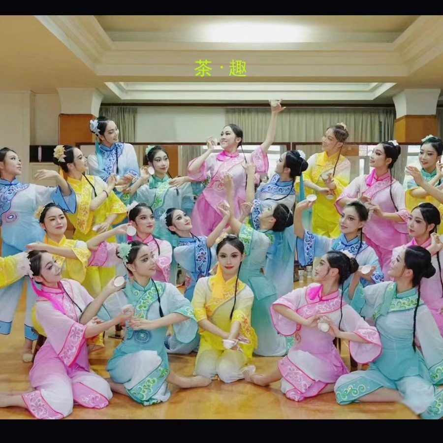 民族古典舞胶州秧歌茶趣舞蹈服采茶舞演出服广场舞大学生舞蹈大赛