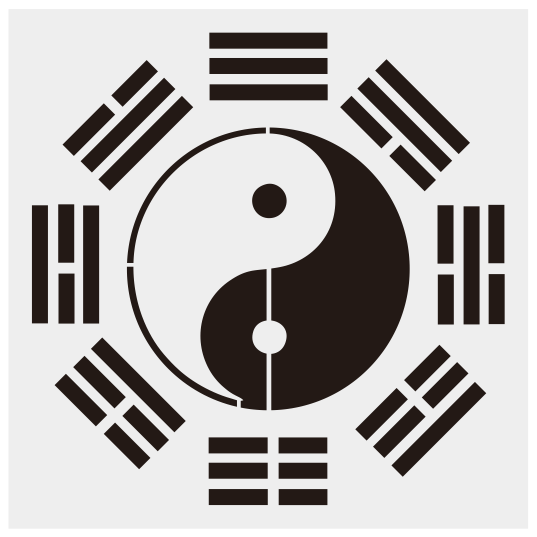 八卦图阵喷漆字模板标识镂空字卷帘门墙体喷漆广告花边角镂空模板