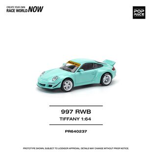 Poprace 164跑车模型RWB997鸭翼宽体改装版适用于保时捷911