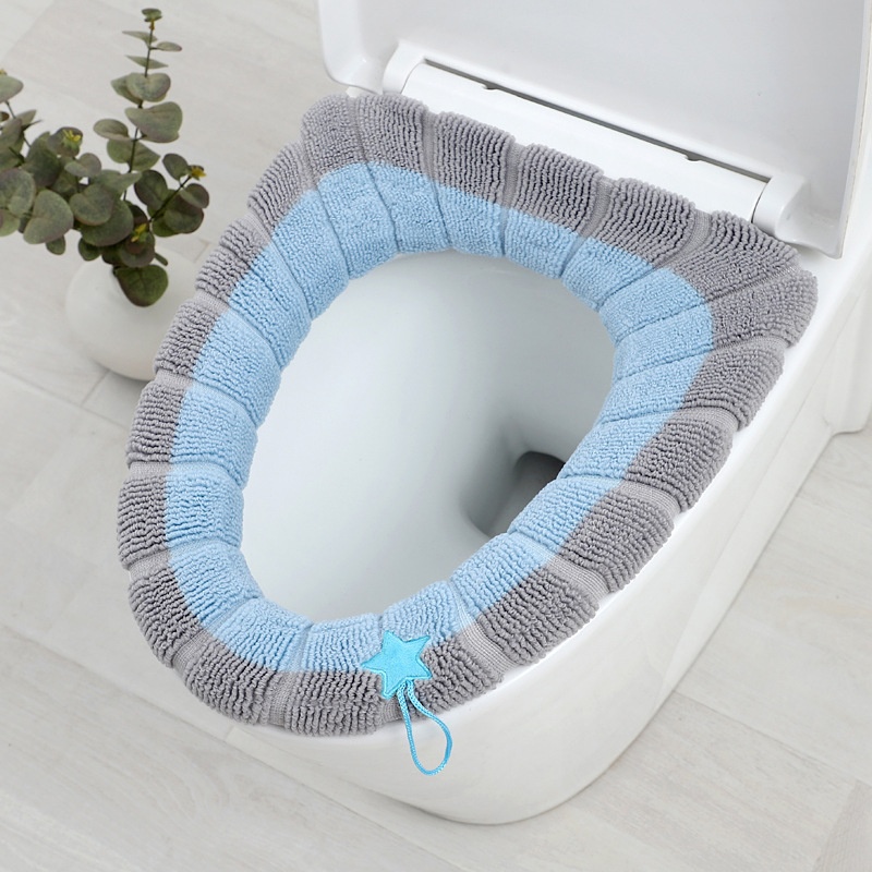 提手拼色马桶垫四季通用马桶圈冬季加厚爆款马桶座圈坐便套可水洗