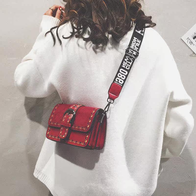Net red bag woman 2019 Spring new pattern Korean Edition fashion senior Western style ins Wide shoulder straps Messenger Small square packagein the Leather/Lady bags/Men's bag, Ms. bags  category - from Buy2taobao.com to provide professional Taobao agent buy service