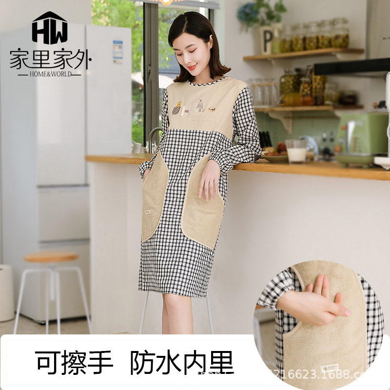 防水防油可擦手工作服包邮围裙