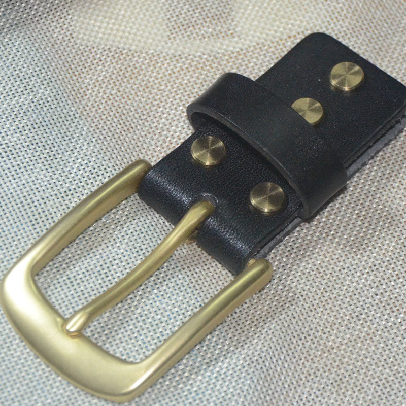 남자 솔리드 황동 벨트 버클  가죽 수제 벨트 액세서리 복고풍 청소년 청바지 벨트 헤드 버클 유행