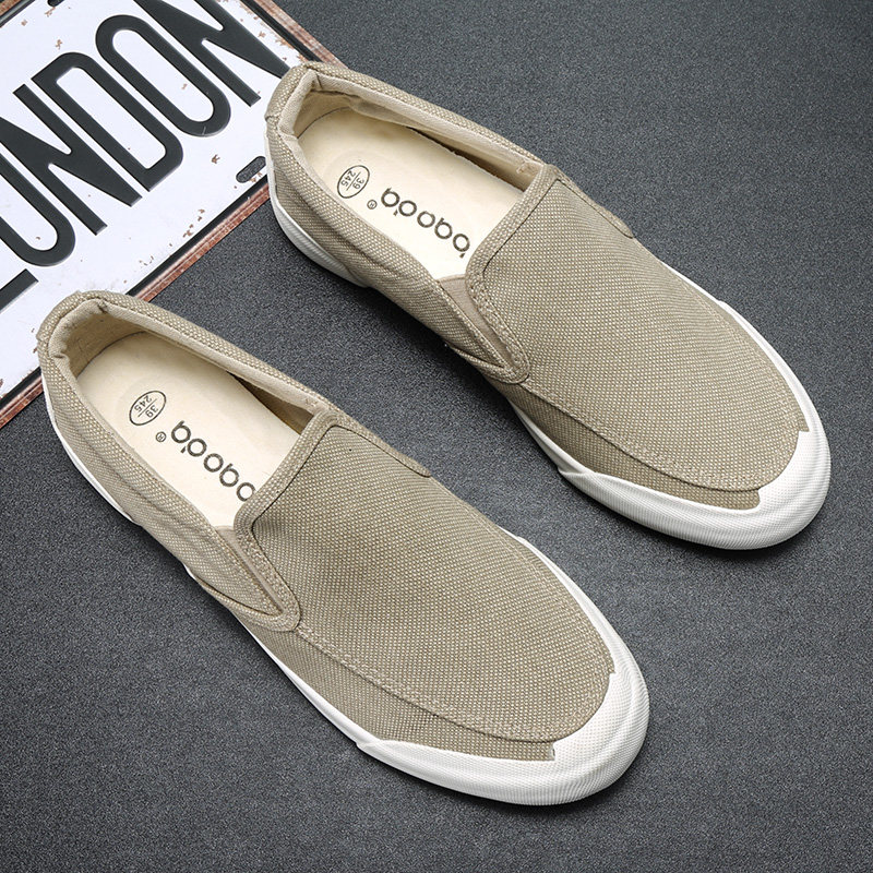 新款鞋子男春季透气帆布鞋男韩版百搭网红板鞋一脚蹬懒人休闲鞋潮,流行男鞋,帆布鞋,淘宝优惠券,粉丝福利购,淘宝优惠卷