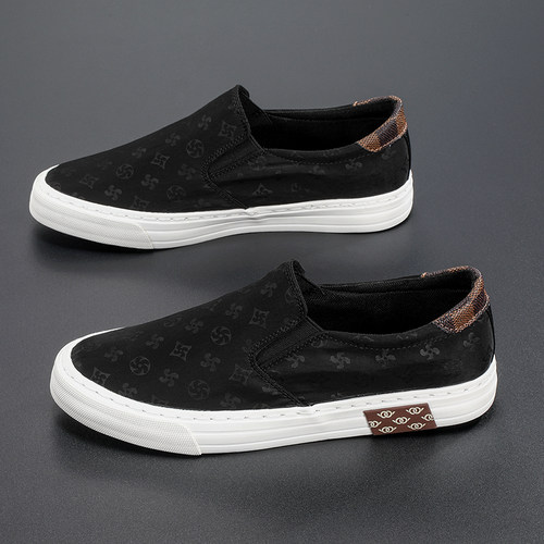 透气冰丝布韩版低帮帆布鞋男