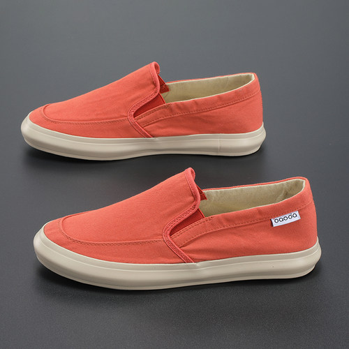 透气水洗布英伦低帮柔软休闲布鞋