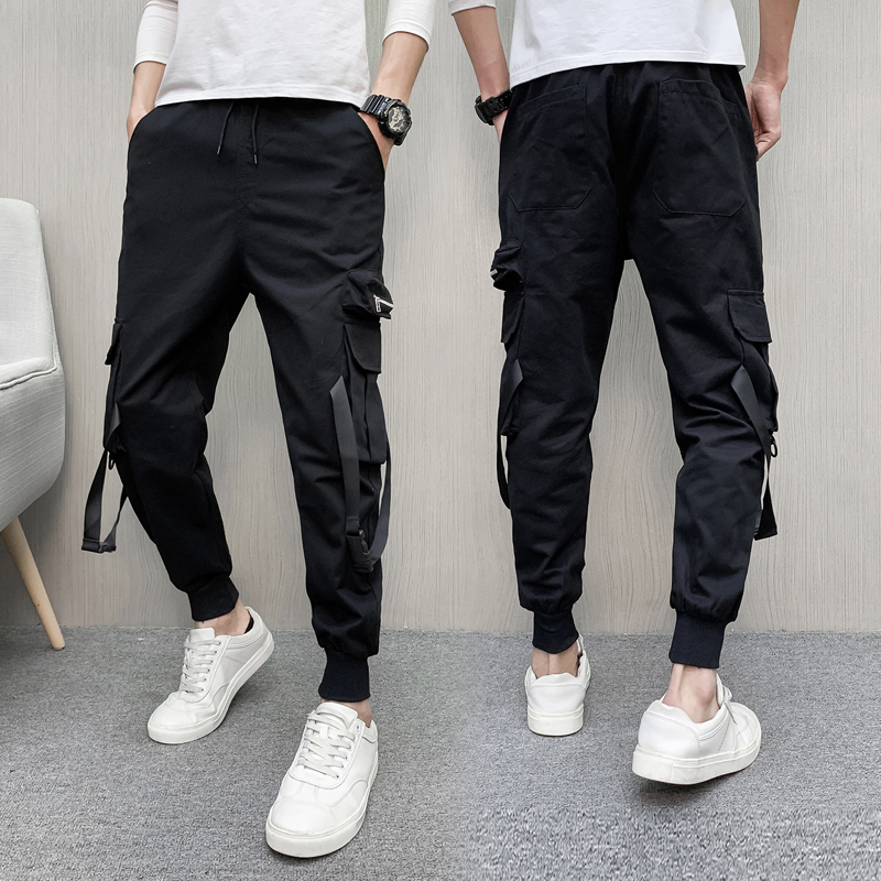 Social style long pants men's casual pants overalls cotton