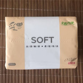 采琪采SOFT纸巾抽纸卫生纸餐巾纸面巾纸家用实惠装 大包400张6包