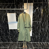 军绿色棉衣棉服外套女装 2026年新款 长款 风个性 高级感工装