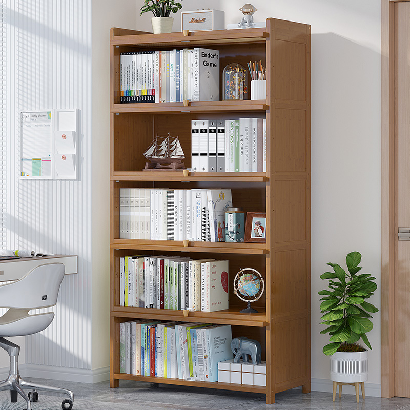 防尘书柜储物柜一体学生家用儿童书架落地置物架靠墙客厅杂物柜子