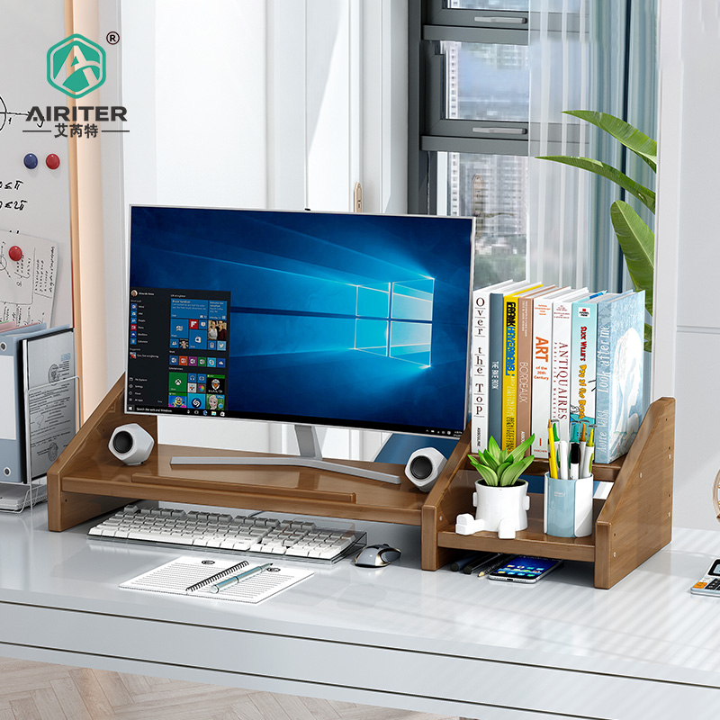 电脑显示器增高架台式竹可调节