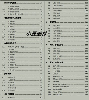 永磁同步电机控制解析涵盖模型建立 弱磁控制 MTPA MTPF PDF格式