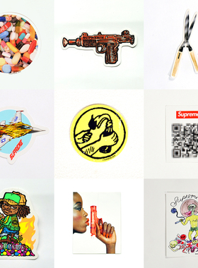 Supreme Sticker潮流个性贴纸旅行箱拉杆箱手机平板电脑装饰贴纸