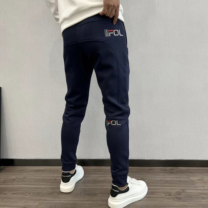 2025秋冬季新款精梳棉休闲裤潮流百搭宽松弹力多色运动小脚卫裤男