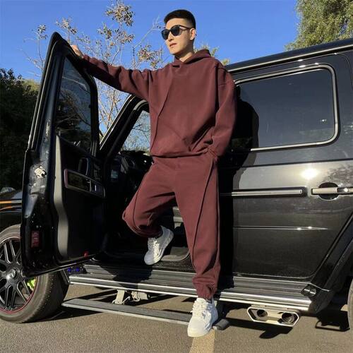 情侣款长袖秋冬掐褶休闲运动套装