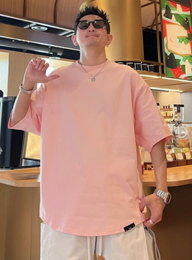 夏季男士极简纯色蝙蝠袖圆领短袖