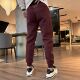 字母刺绣标防寒保暖束脚哈伦裤 时尚 男 加绒加厚运动休闲裤 春秋新款